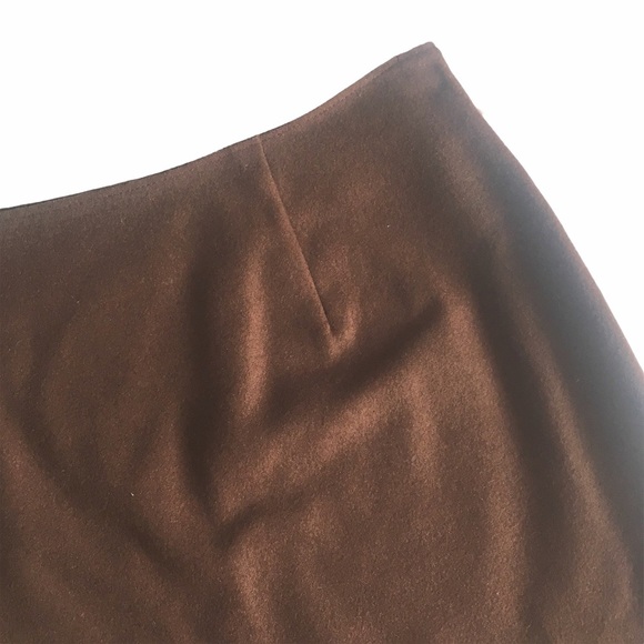 Vintage: Moschino Cheap + Chic 𖠌 Nuts Skirt 𖠌 Chocolate Wool Wood Chip Fringe - Picture 2 of 12